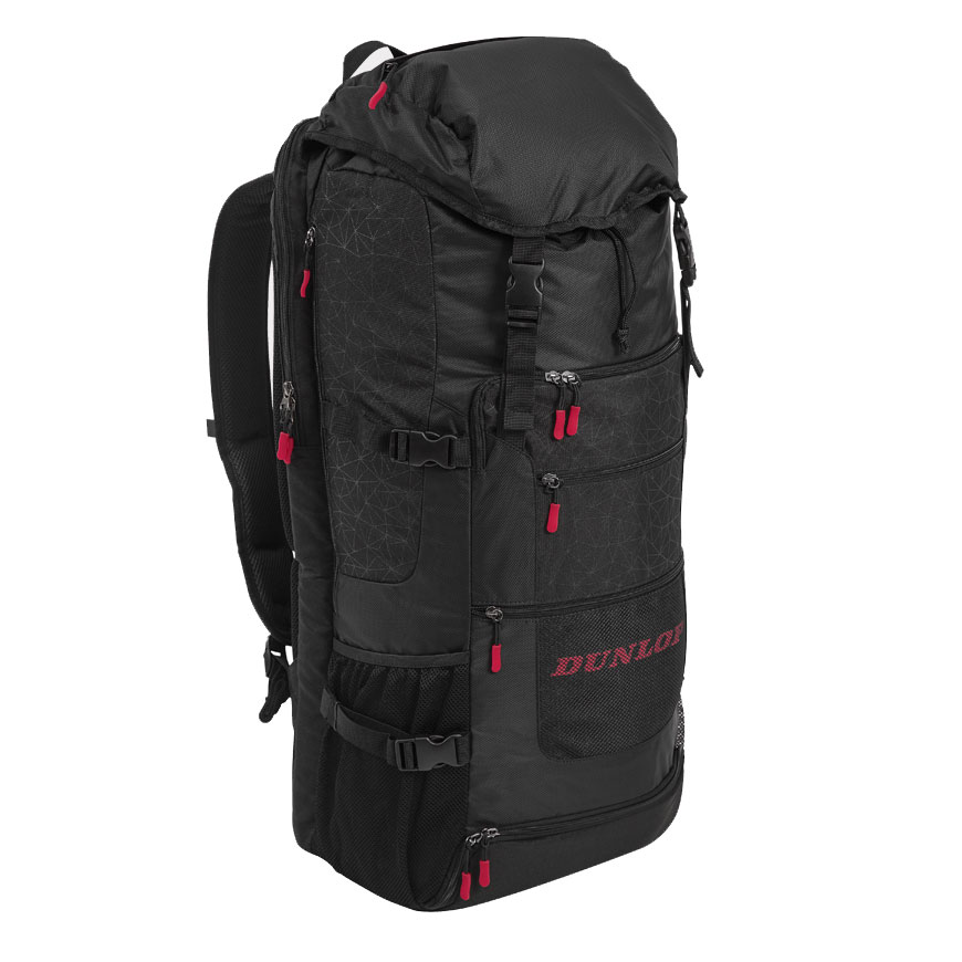 SX Casual Sporty Long Backpack,Black/Red