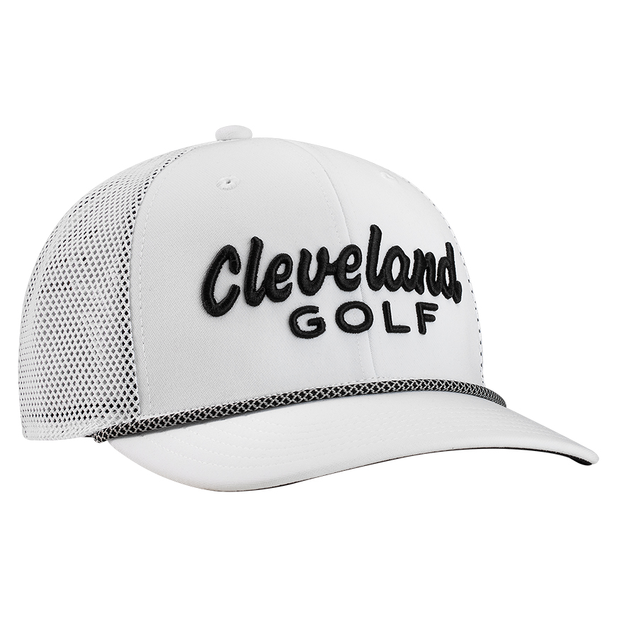 Cleveland Golf Rope Trucker Hat,White