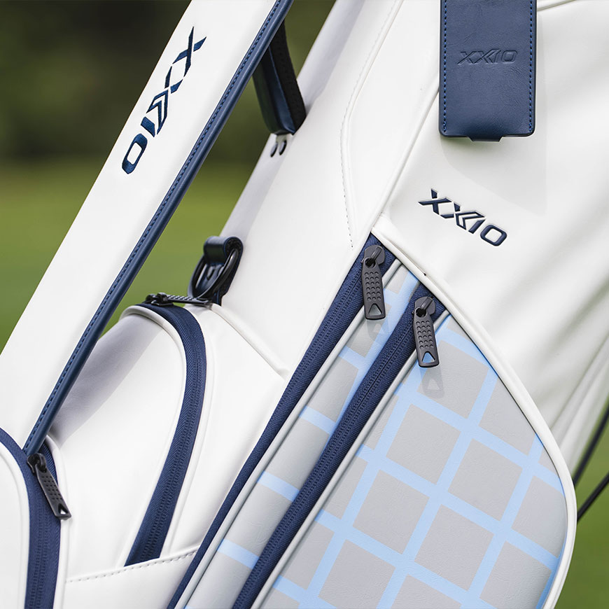 XXIO Limited Edition Ladies Stand Bag,White/Light Blue image number null