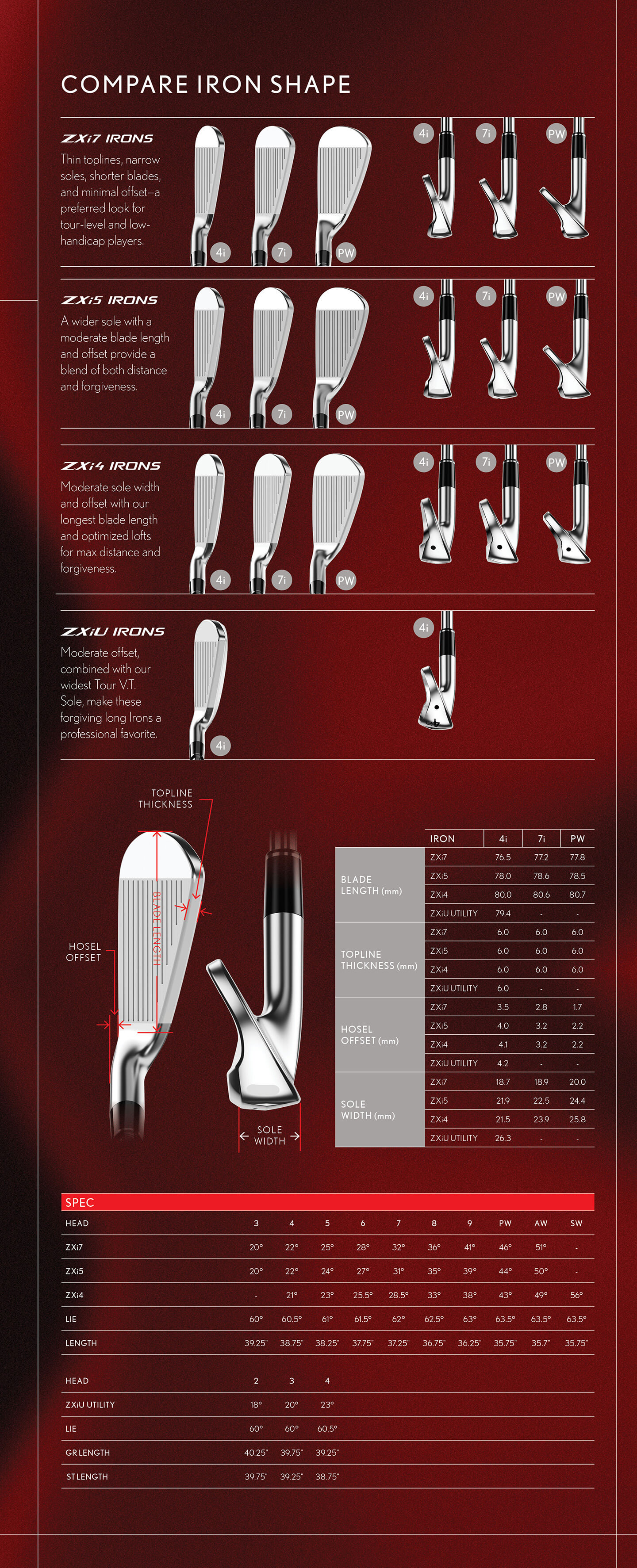 Compare Iron Shape Chart