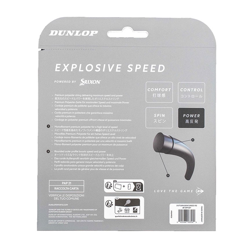 Explosive Speed Tennis String - Black