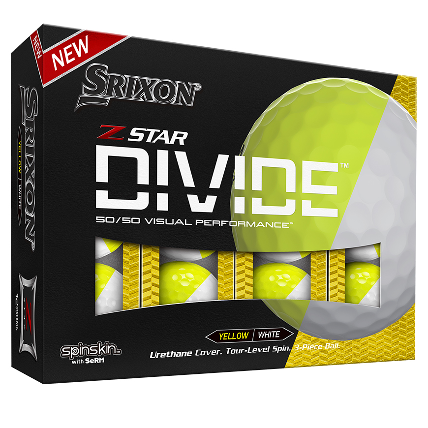 Z-STAR DIVIDE Golf Balls,White / Tour Yellow image number null