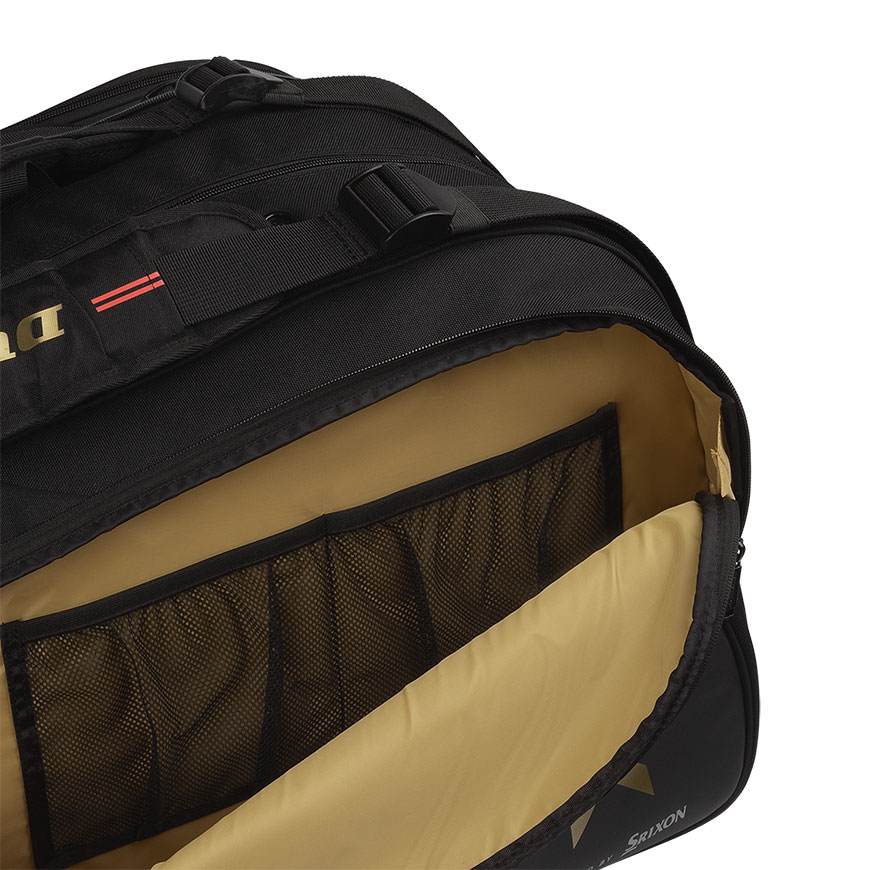 CX Performance Limited 12 Racket Bag,Black/Red/Gold image number null