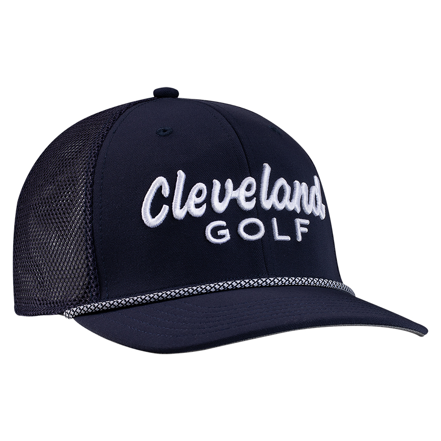 Cleveland Golf Rope Trucker Hat,Navy