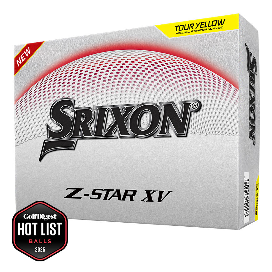 Srixon 2025 Z-STAR XV 9 Tour Yellow golf ball packaging