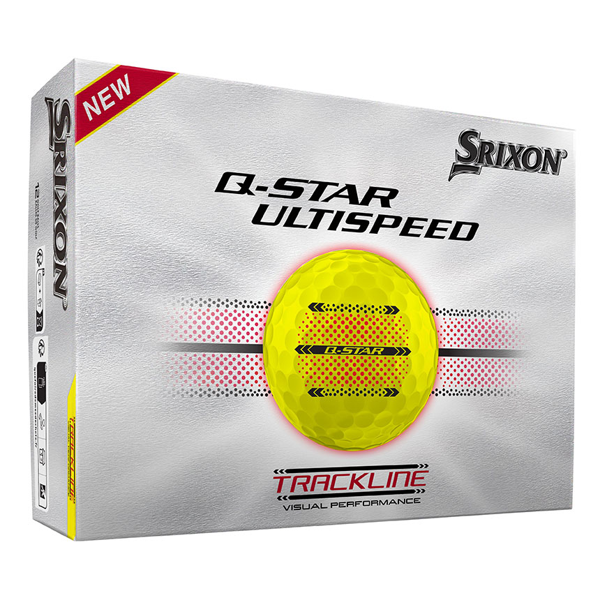 Srixon Q-STAR ULTISPEED Trackline Tour Yellow golf balls