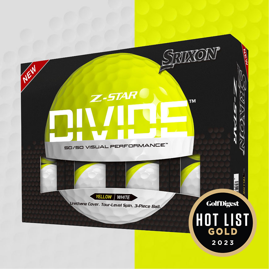 Z-STAR DIVIDE Golf Balls (Prior Generation),White / Tour Yellow