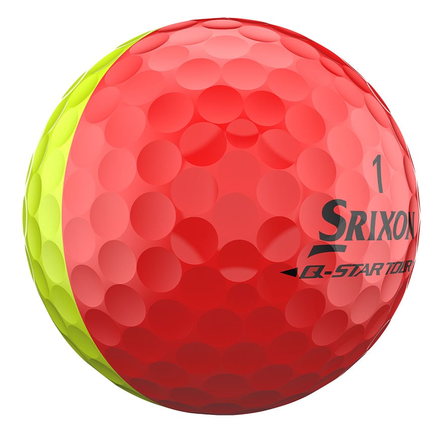 Q-STAR TOUR DIVIDE Golf Balls,Yellow/Red image number null