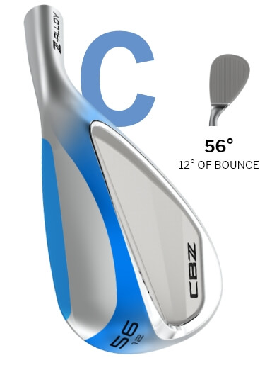 S-Shaped Sole: 56° - 12° of Bounce