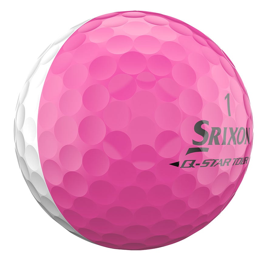 Q-STAR TOUR DIVIDE Golf Balls,White/Pink image number null